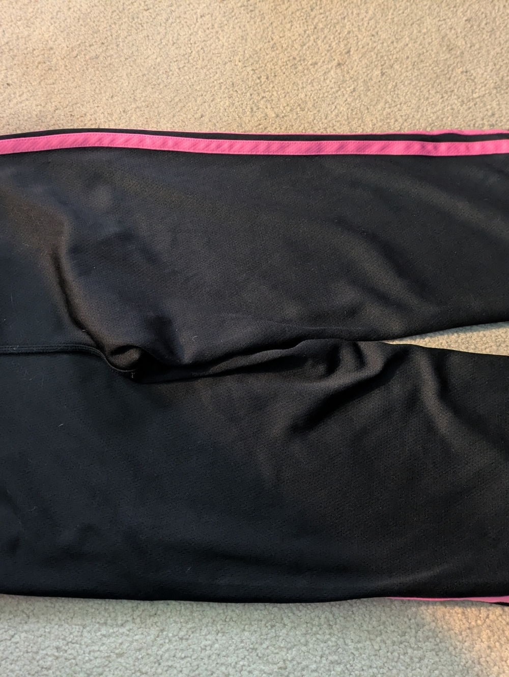 Pop of Pink"‎ Black Track Capris - Comfy & Chic!